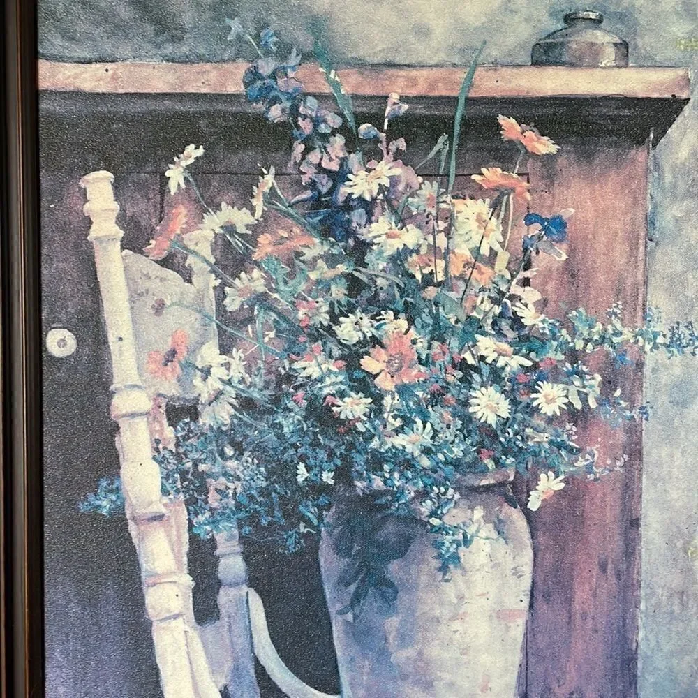 “Morning Arrangement,” by Patton Wilson Very Large Framed Canvas Print (31x22.5)